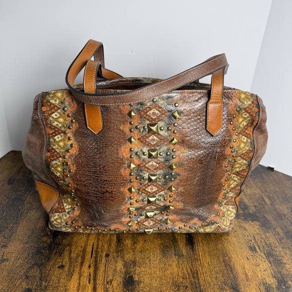 Sharif Handbags - Vintage Sharif Couture Leather Purse Handbag Studded Western Skin
